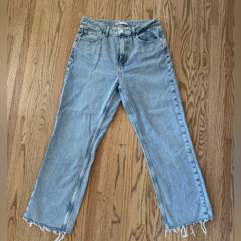 Zara Cut Hem Denim Jeans